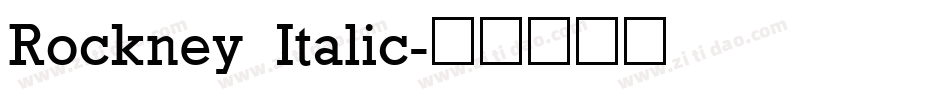 Rockney Italic字体转换